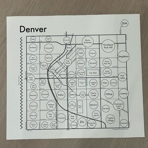 Denver suburbs map Print